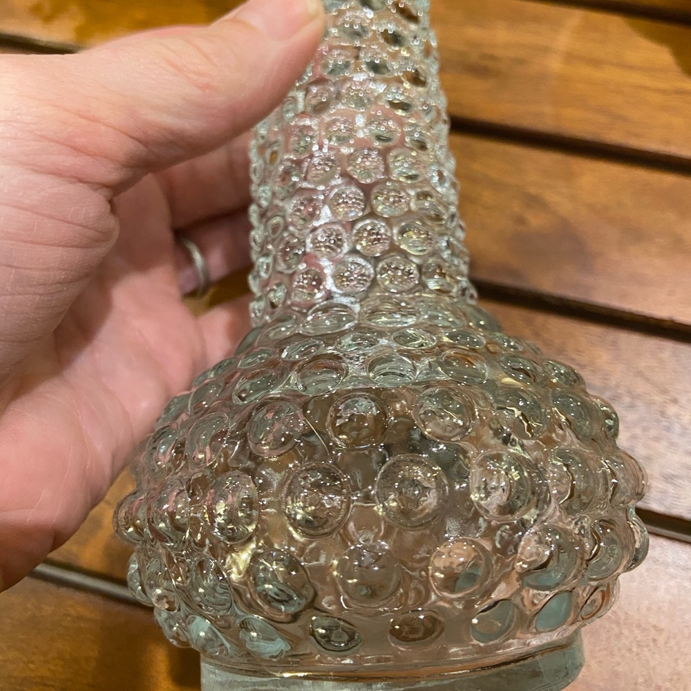 Vintage E O Brody Hobnail Clear Glass Bud Vase - Picture 7 of 8